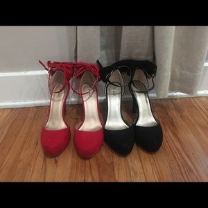 LAST CHANCE Lot of 2 Qupid Bow Heel Pumps